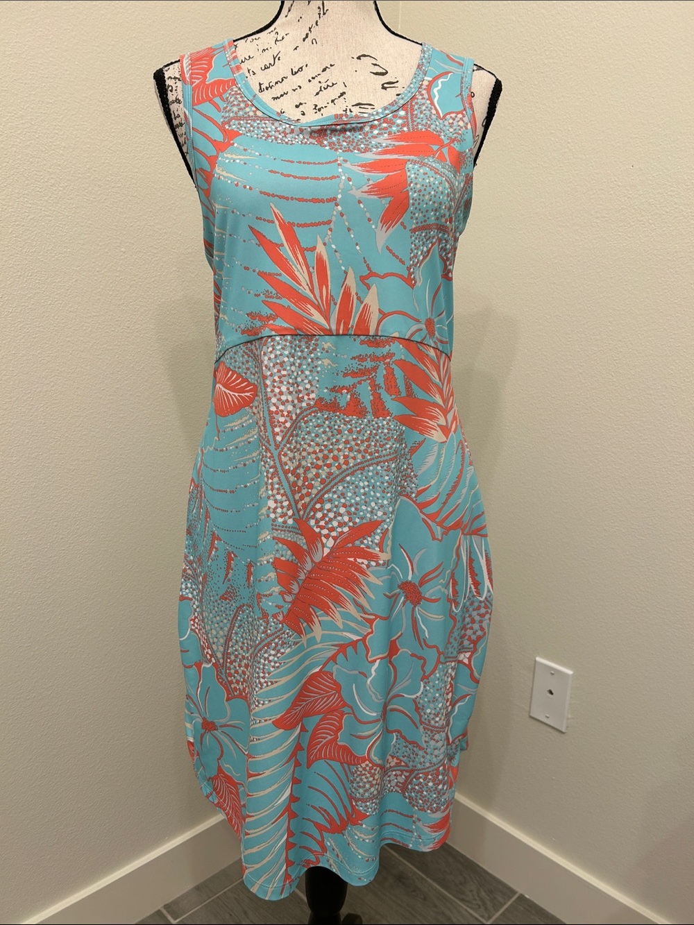 Columbia Sportswear Turquoise & Coral Tropical Sports Dress
